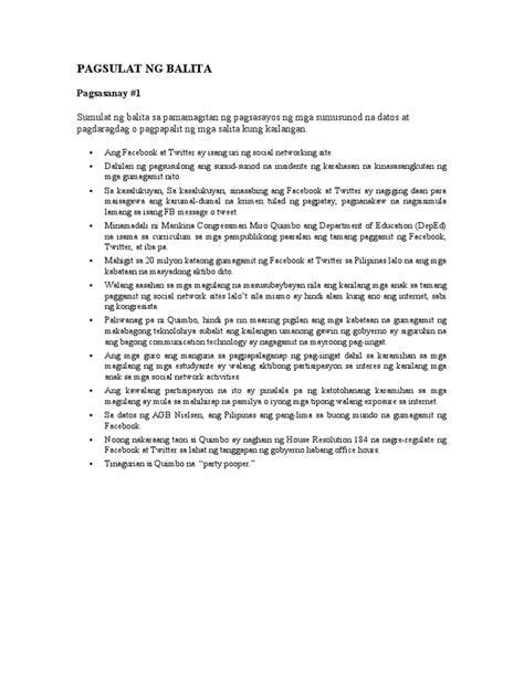 halimbawa ng pagsulat ng balita sa filipino pdf